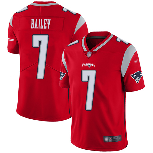 New England Patriots Football #7 Inverted Legend Limited Red Men Jake Bailey NFL Jersey->youth nfl jersey->Youth Jersey